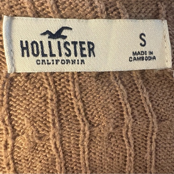 Hollister Brown V-Neck Cropped Sweater - Picture 3 of 4